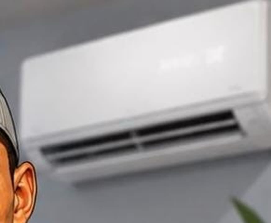 Unidade evaporadora instalada em ambiente residencial